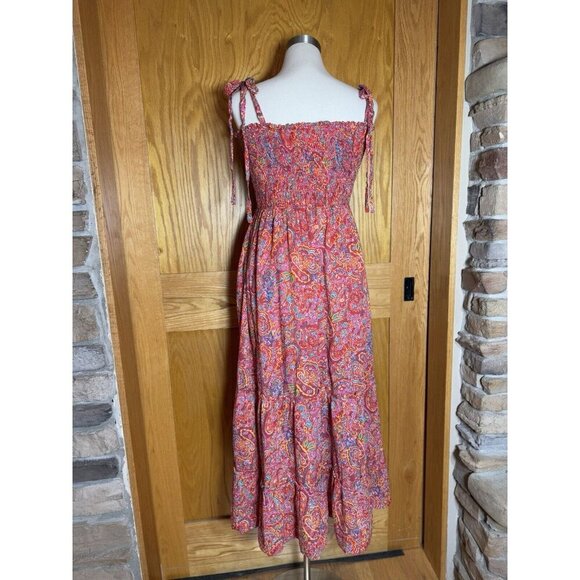 Vici Collection Colorful Paisley Print Smocked Maxi Dress Sz XL - Picture 5 of 13